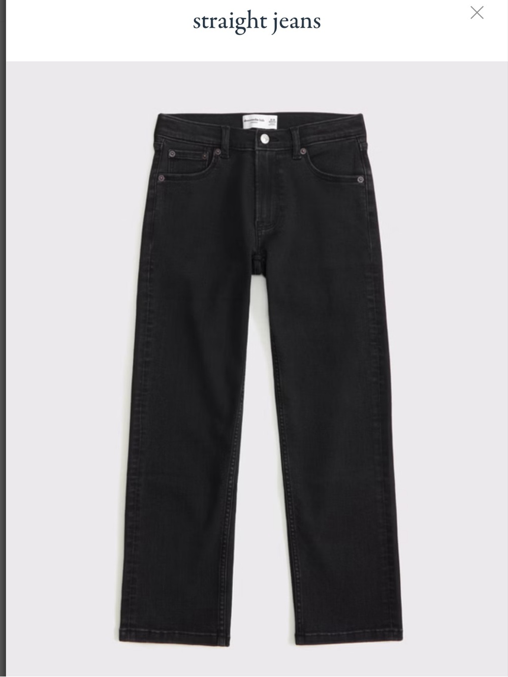 Abercrombie Boys Jeans - 9/10 Long - Black - Straight